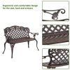 42.5 inch Outdoor Cast Aluminum Leisure Rose Couple Bench--YS
