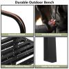50" Outdoor Welcome Backrest Cast Iron Bench XH