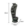 39inches High 7-Tier Modern Curved Outdoor Water Fountain for Home/ Yard Decoration