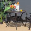 36 Inch Backyard Bistro Table With Umbrella Hole