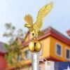Flagpole 14" Eagle Topper Gold Finial Ornament for 20/25/30Ft Telescopic Pole Yard Outdoor